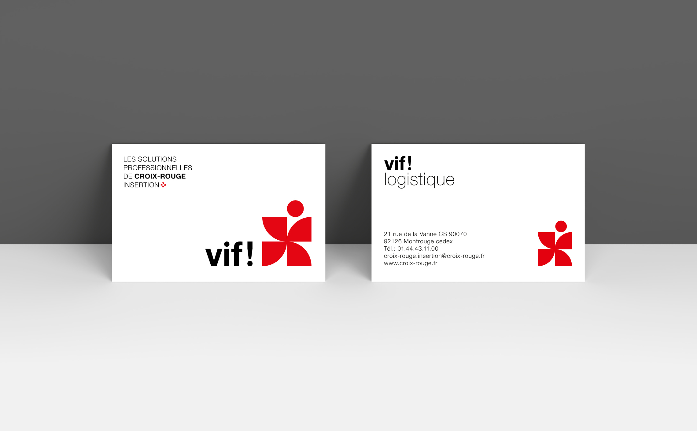 Croix-rouge-vif-cartes-visite- cartes de visites design graphique