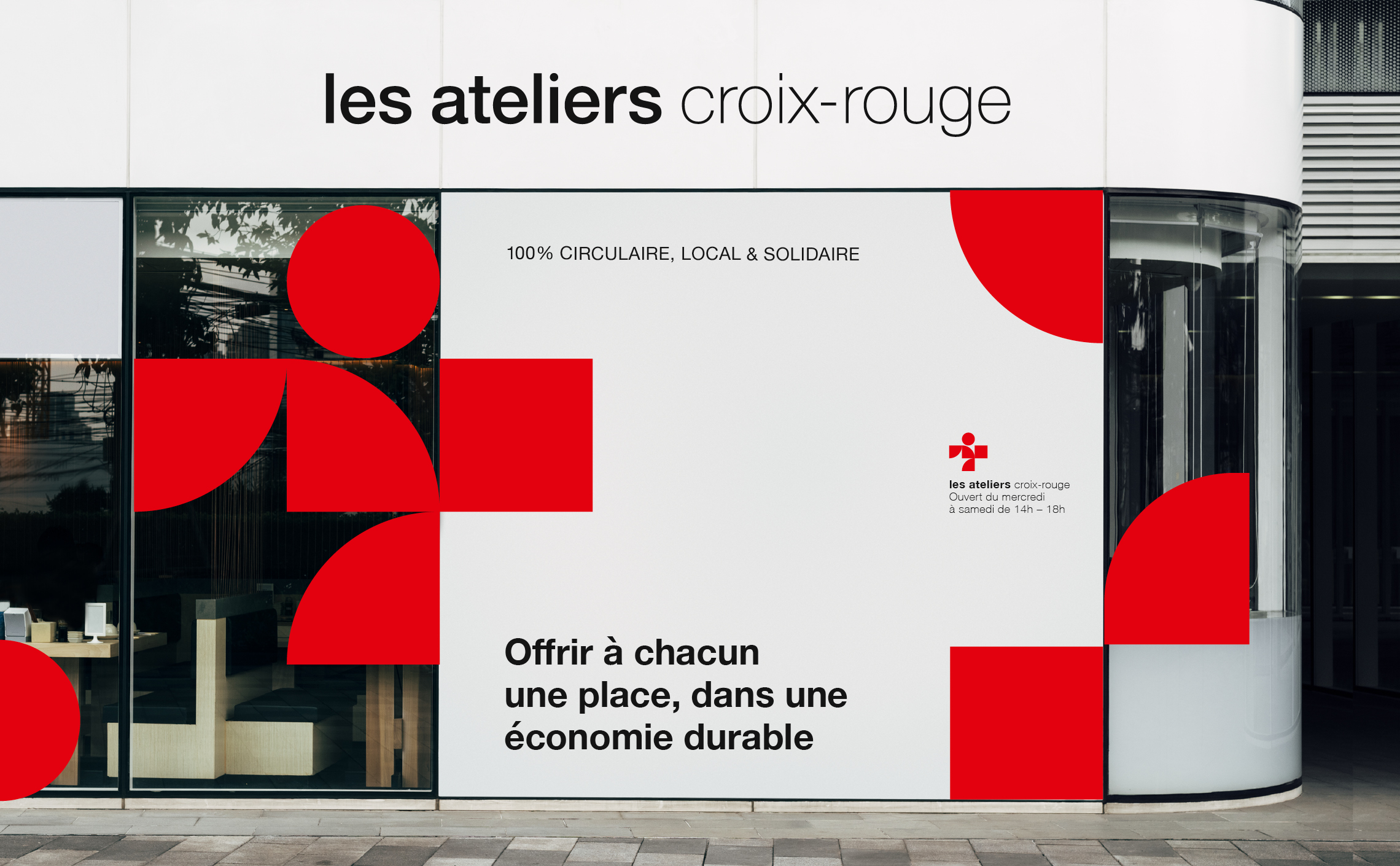 Croix-rouge-graphic-Ateliers-vitrine vitrine boutique moderne