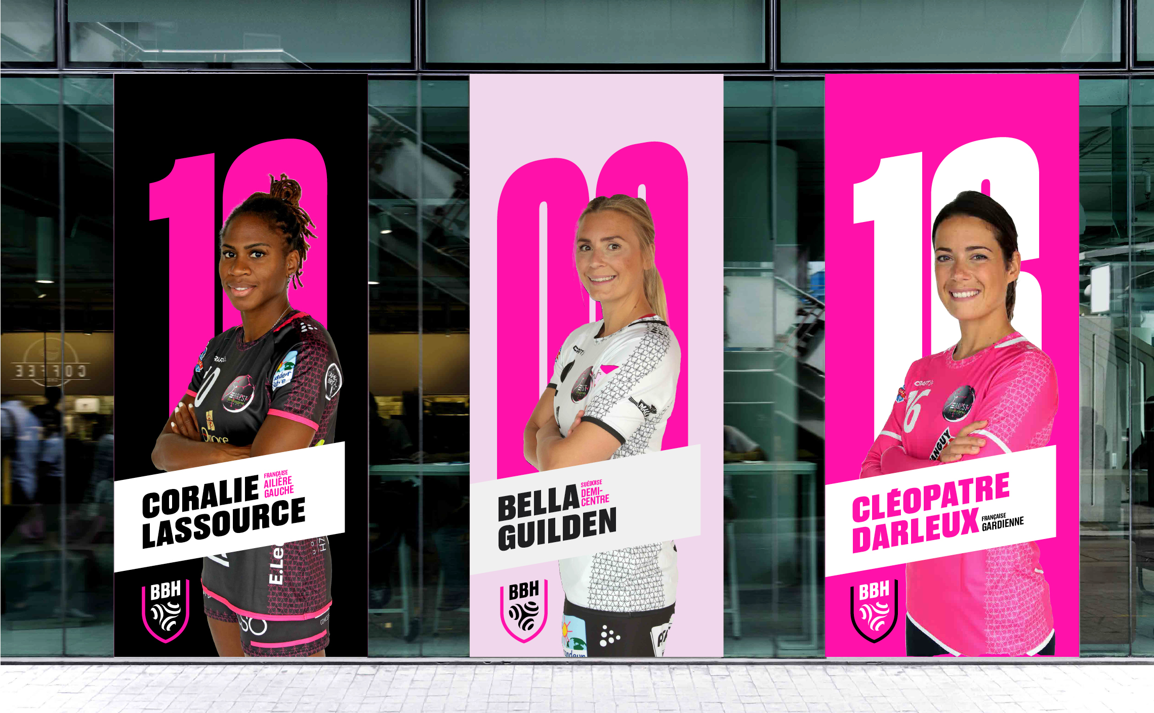 40_bbh_brest_bretagne_handball_k akemono_habillage_façade logo-Club-handball-Brest-BBH-communication