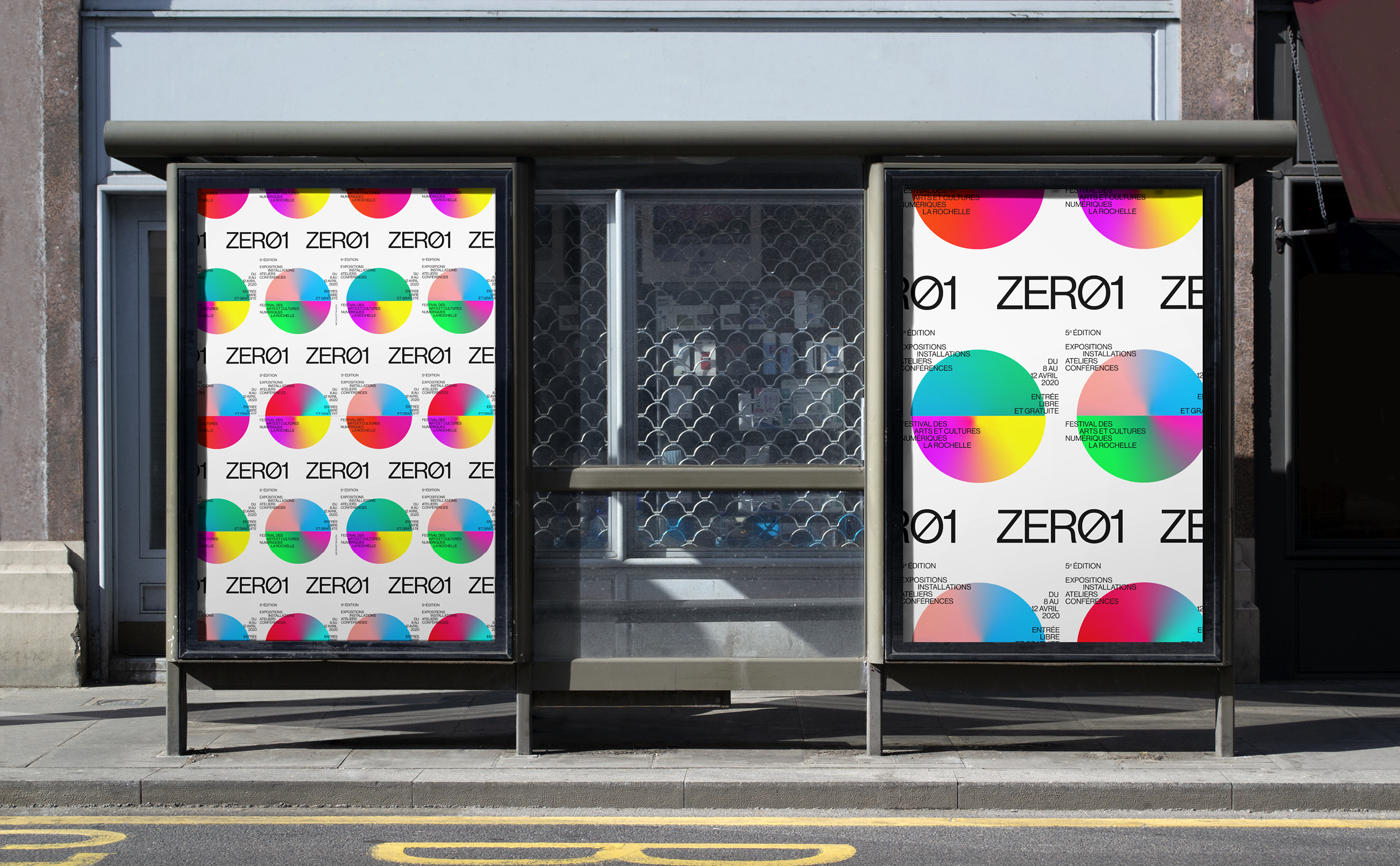 19-identite-visuelle-festival-zero1-poster Festival arts numeric branding colorfull