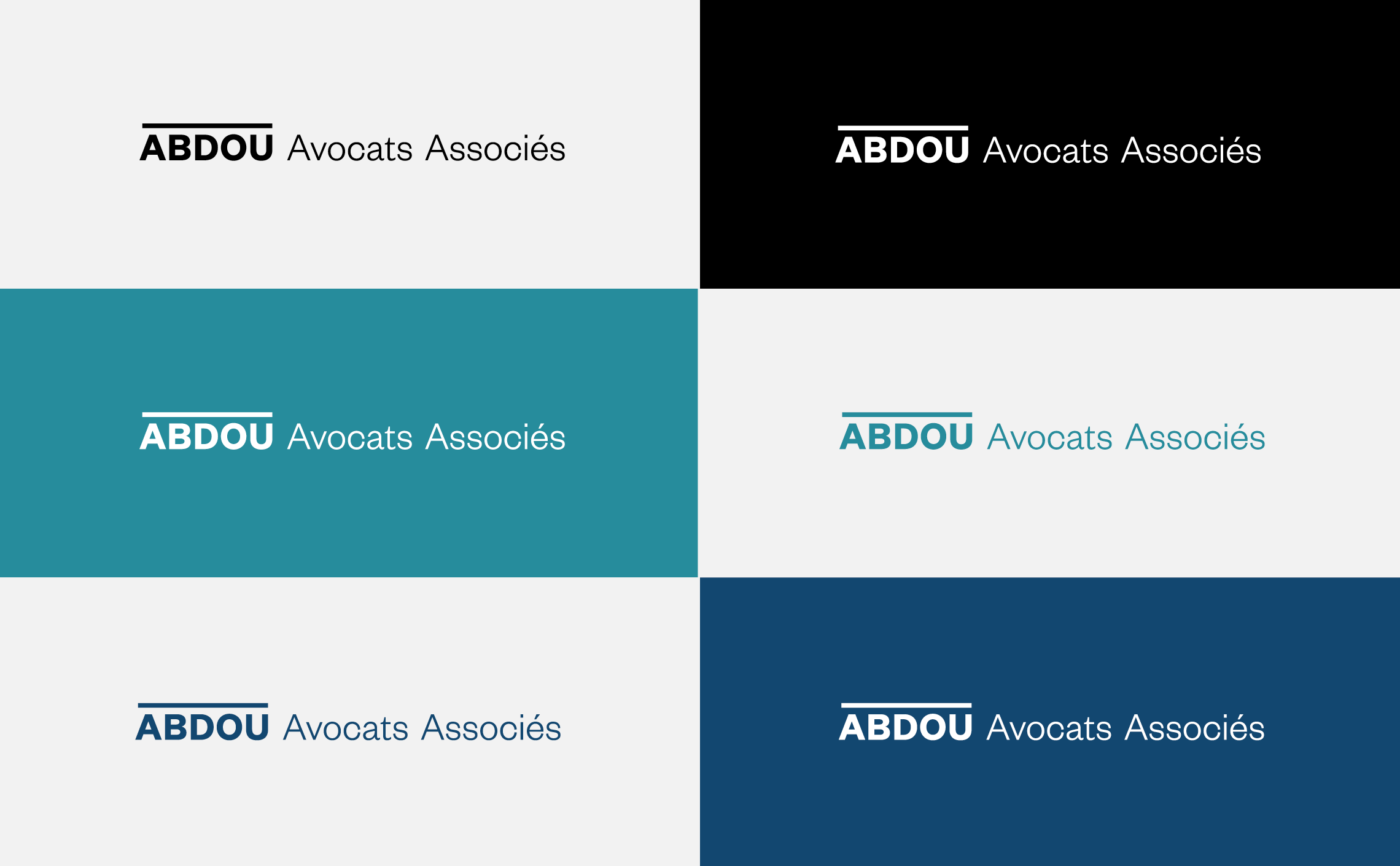 09_cabinet-abdou-avocat-identite-visuelle-couleurs-logo variantes du logotype du cabinet d'avocats