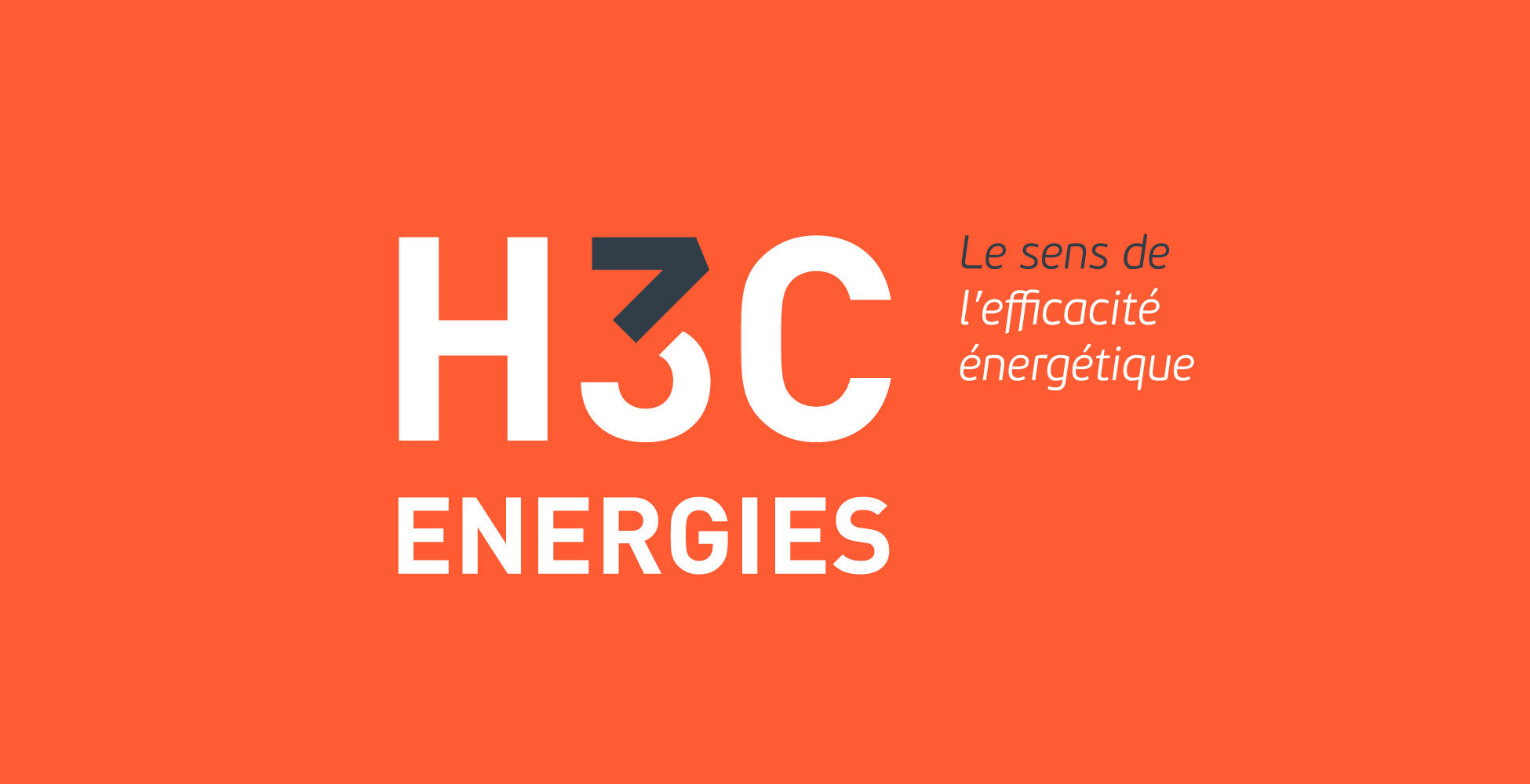 web_logo-economie-energie-H3C-orange-v2 création de logo économie energie H3C logo orange flèches